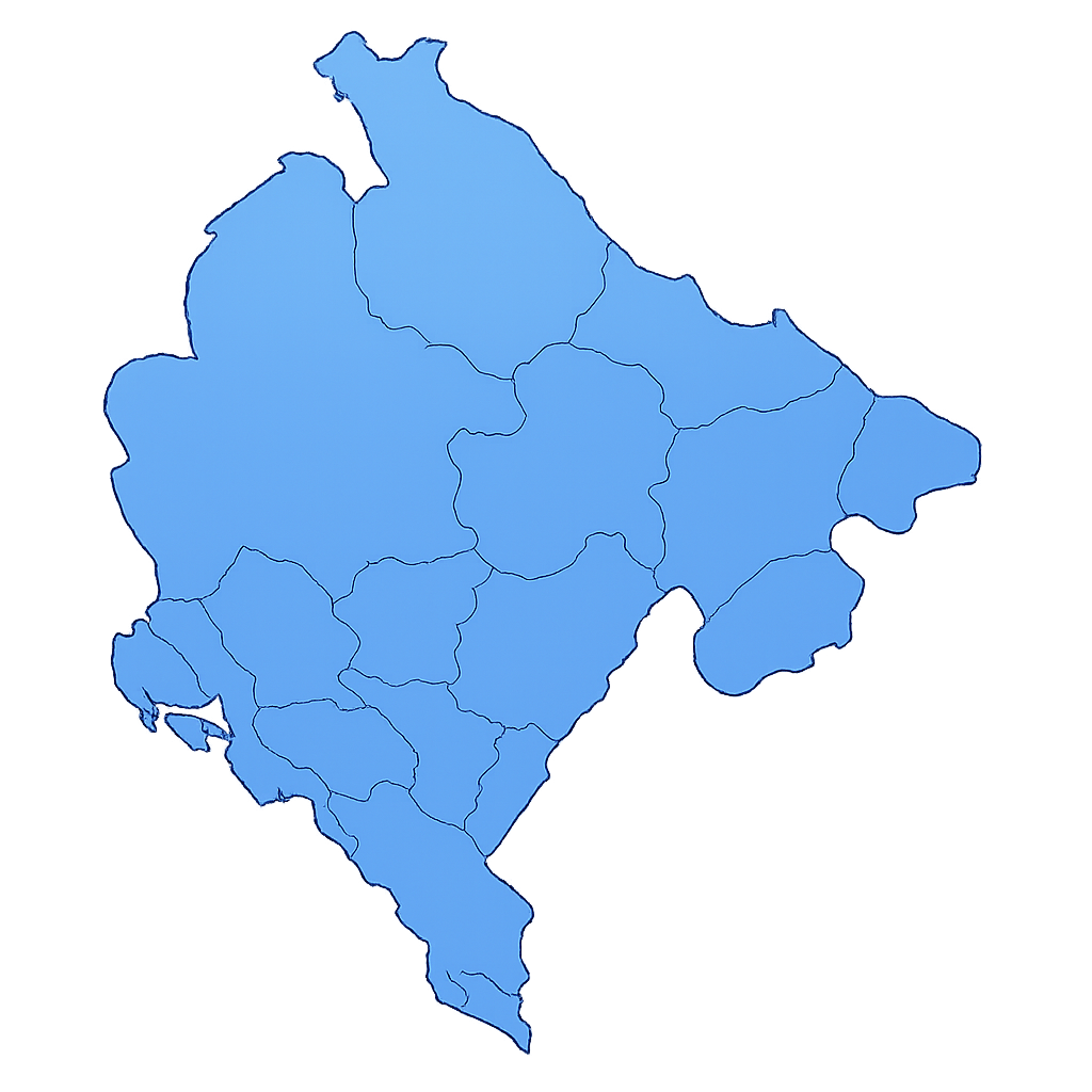 Mapa pokrivenosti Crne Gore